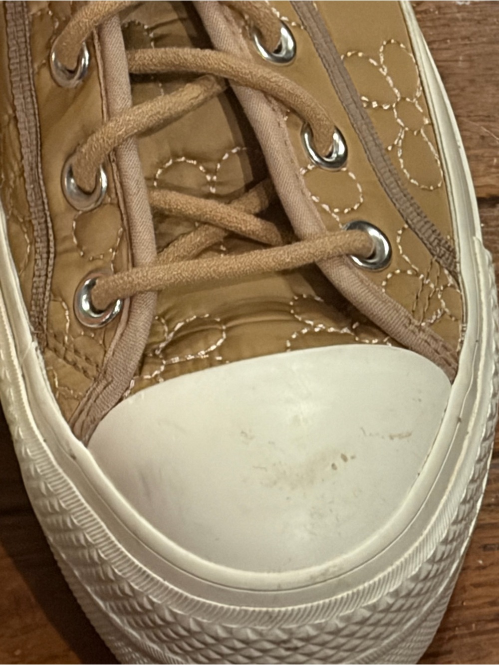 Converse Chuck Taylor All Star Lift Hi Quilted Epic Dune Womens Sz 8 - Picture 3 of 13